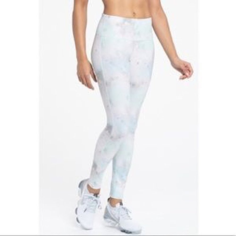 NEW! Peach Reversible Leggings Dreamscape Print - Size Small - Picture 4 of 5